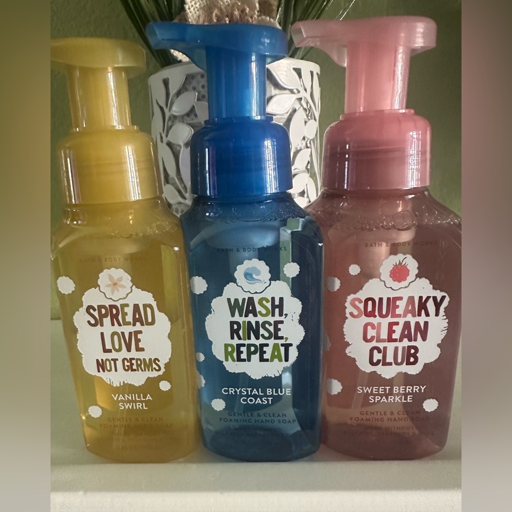 Bath & Body Works Kids Foaming Soap Trio - Yellow, Blue, Pink